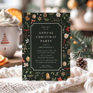 Invitation Fête botanique de Noël d'hiver