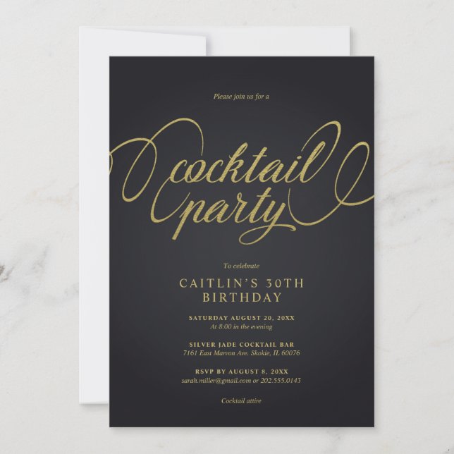 Invitation Fête Cocktail (Devant)