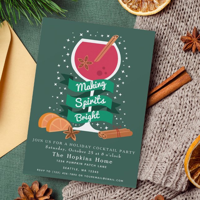 Invitation Fête Cocktail de Fêtes de Fête (Créateur téléchargé)