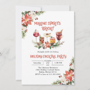 Invitation Fête Cocktail de Fêtes de Fête