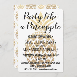 Invitation Fête comme un ananas 2019 Graduation Party