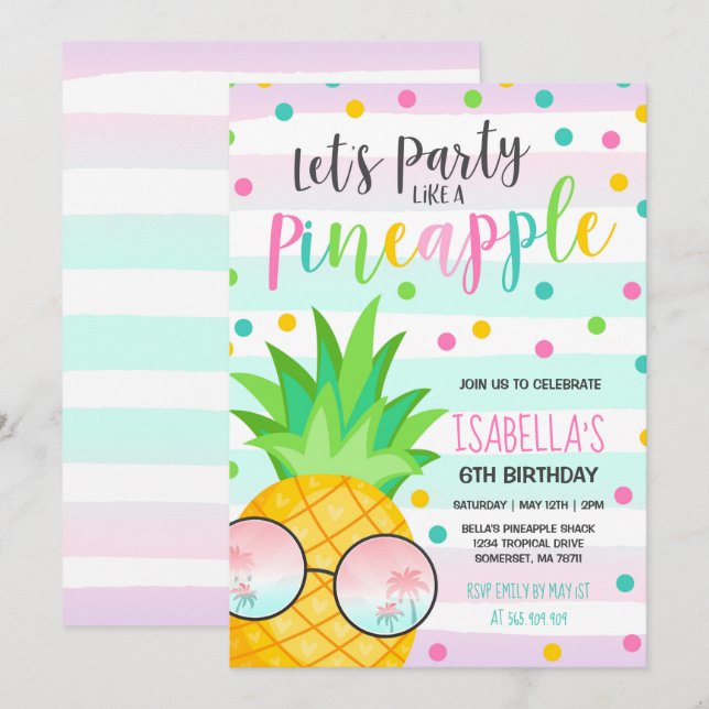 Invitation Fête Comme Un Anniversaire D'Anniversaire D'Annive (Devant / Derrière)