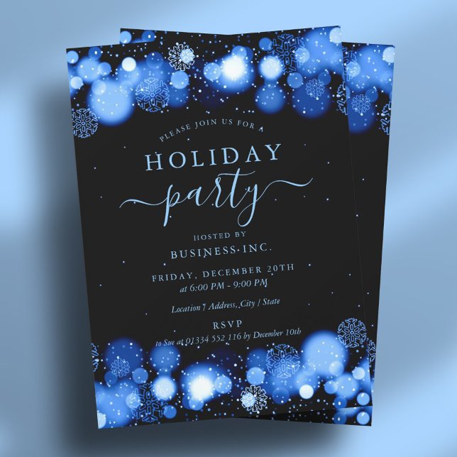 Invitation Fête commerciale de Glam de la marine officielle (Formal Navy Glam Corporate Holiday Party Invitation)