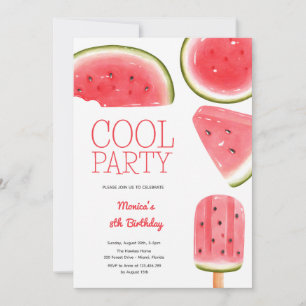 Invitation Fête cool de Watermelon