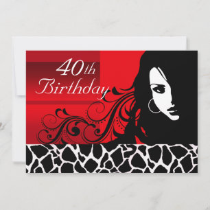 Invitation Fête Cool du 40e anniversaire