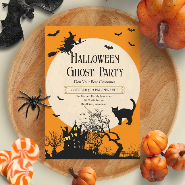 Invitation Fête Costume d'Halloween adulte personnalisé (Créateur téléchargé)