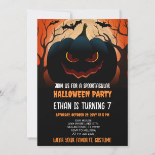 Invitation Fête Costume Halloween fête d'anniversaire
