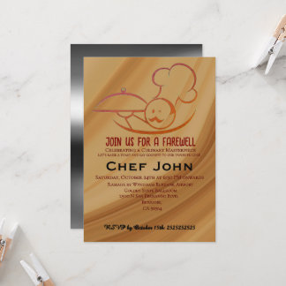 Invitation Fête d'adieu pour le chef