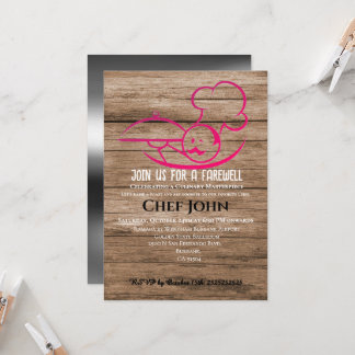 Invitation Fête d'adieu pour le chef