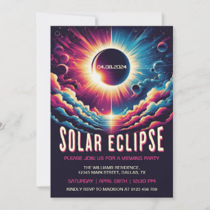 Invitation Fête d'affichage Éclipse solaire