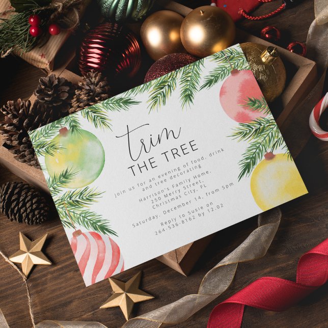 Invitation Fête d'ameublement moderne de l'arbre de Noël (Créateur téléchargé)