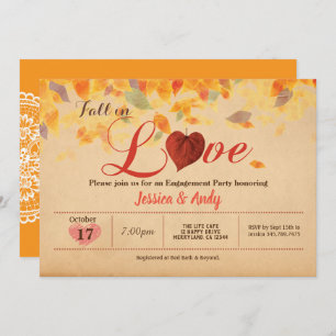 Invitation Fête d'amour de l'automne rustique