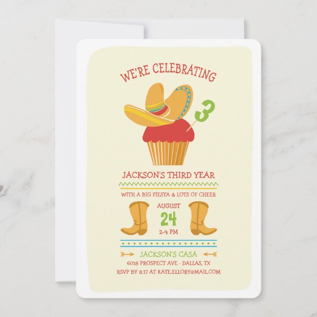 Invitation fête d'anniversaire (Devant)