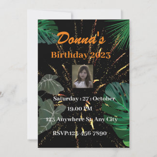 Invitation fête d'anniversaire