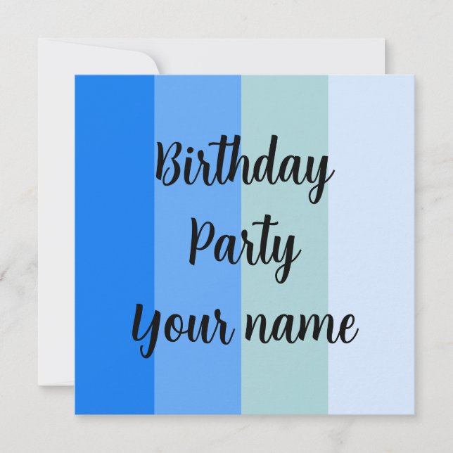 Invitation Fête d'anniversaire (Devant)