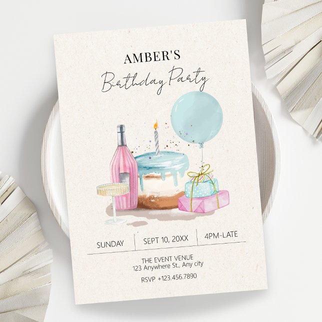 Invitation Fête d'anniversaire (Créateur téléchargé)