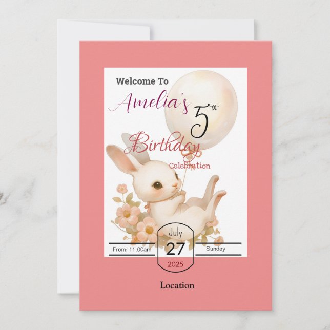 Invitation Fête d'anniversaire (Devant)