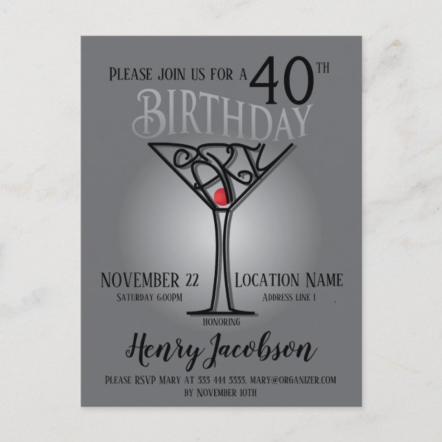 Invitation fête d'anniversaire (Devant)