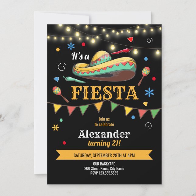 Invitation fête d'anniversaire (Devant)