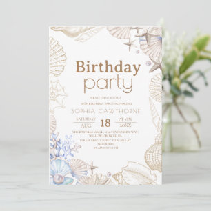 Invitation Fête d'anniversaire 18 ans à la plage
