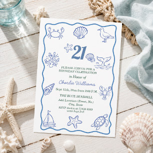 Invitation Fête d'anniversaire 21 ans sur le thème de la vie 