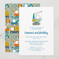 Fête d'anniversaire 2 ans Camion de construction P