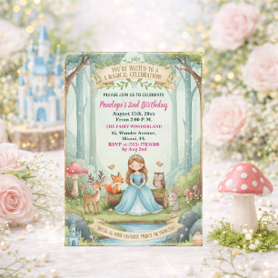 Invitation Fête d'anniversaire 2 ans de la princesse avec les