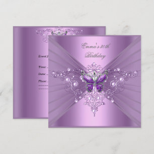 Invitation Fête d'anniversaire 30 ans Lilac Pearl Violet Papi