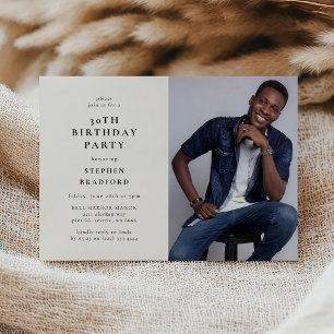 Invitation Fête d'anniversaire 30 ans Modern Photo