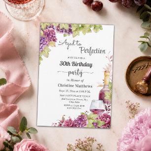 Invitation Fête d'anniversaire 30 ans : Vin Vieilli à la Perf