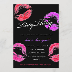 Invitation Fête d'anniversaire 311 trente sale
