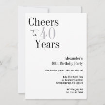 Fête d'anniversaire 40e anniversaire