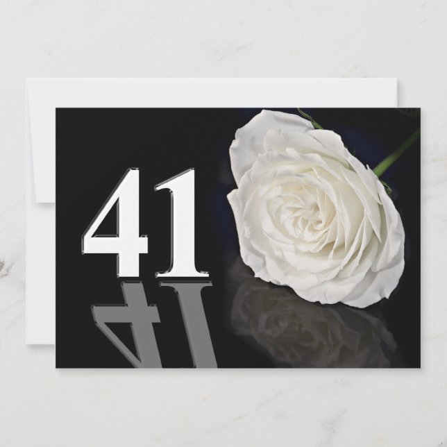 Invitation fête d'anniversaire 41 ans (Devant)