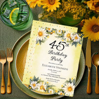 Fête d'anniversaire 45 ans Elegant Daisies Garden