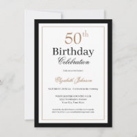 Fête d'anniversaire 50 ans Classic Gold Black