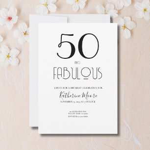 Invitation Fête d'anniversaire 50 ans et formidable