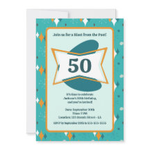 Fête d'anniversaire 50 ans Rétro Milieu du siècle