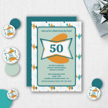 Fête d'anniversaire 50 ans Rétro Milieu du siècle
