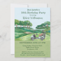Fête d'anniversaire 50 ans thème golf hommes