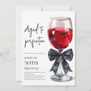 Invitation Fête d'anniversaire 50 ans Vin Vieilli à la Perfec