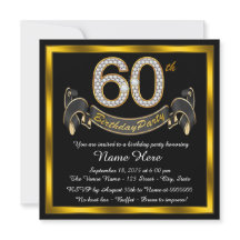 Fête d'anniversaire 60 ans Black Gold