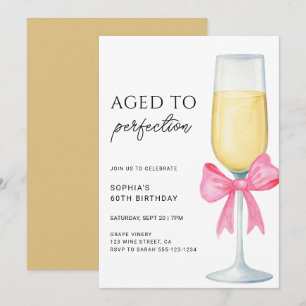 Invitation Fête d'anniversaire 60 ans : Vin Vieilli à la Perf