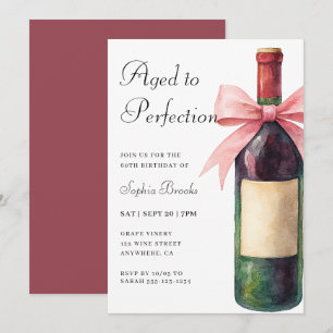 Invitation Fête d'anniversaire 60 ans : Vin Vieilli à la Perf