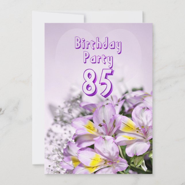 Invitation fête d'anniversaire 85 ans (Devant)