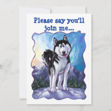 Fête d'anniversaire à thème Cute Husky