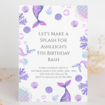 Fête d'anniversaire à thème de sirène violet