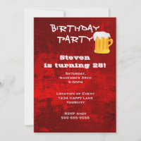 Fête d'anniversaire abstraite grunge rouge avec ch