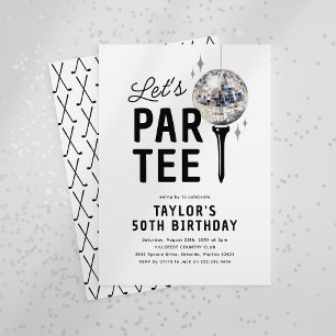 Invitation Fête d'anniversaire adulte Golf Disco