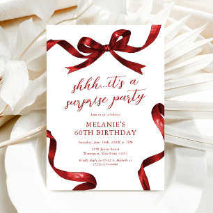 Invitation Fête d'anniversaire adulte Surprise Arc Rouge