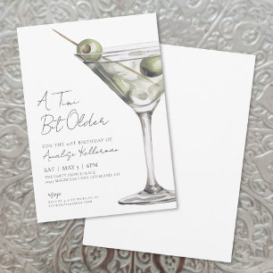 Invitation Fête d'anniversaire adulte Tini Bit Older Martini